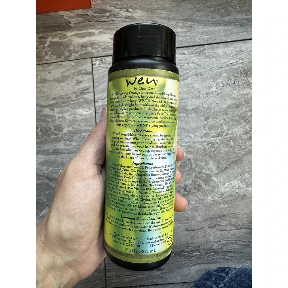 WEN BY CHAZ DEAN ~ SPRING ORANGE BLOSSOM NOURISHING MOUSSE ~ 7.5 OZ